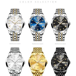 OLEVS 9931 Watches Diamond Business Dress Analog Quartz Stainless Steel watch